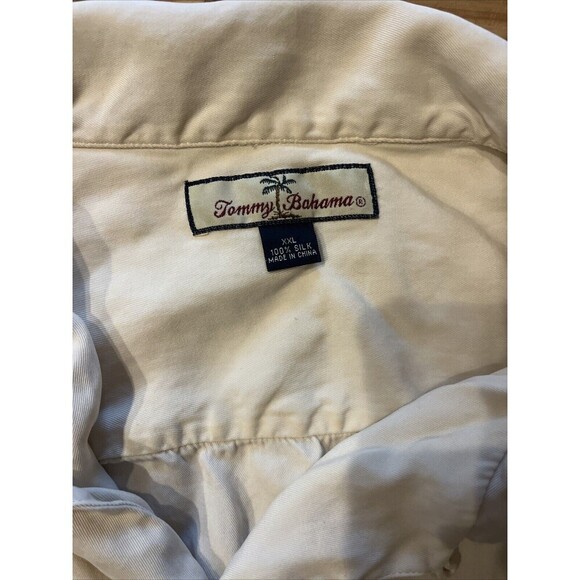 Tie Dyed Blue & Green 100% Silk Camp Shirt - Picture 4 of 7